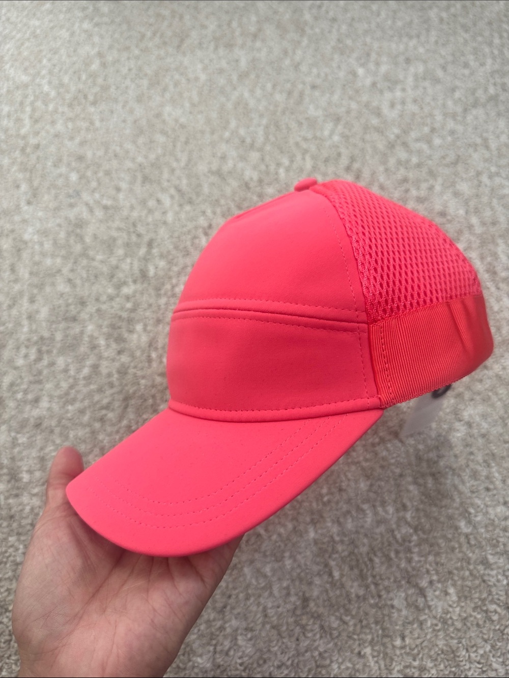 lululemon athletica Kids Neon Coral Mesh-Back Cap